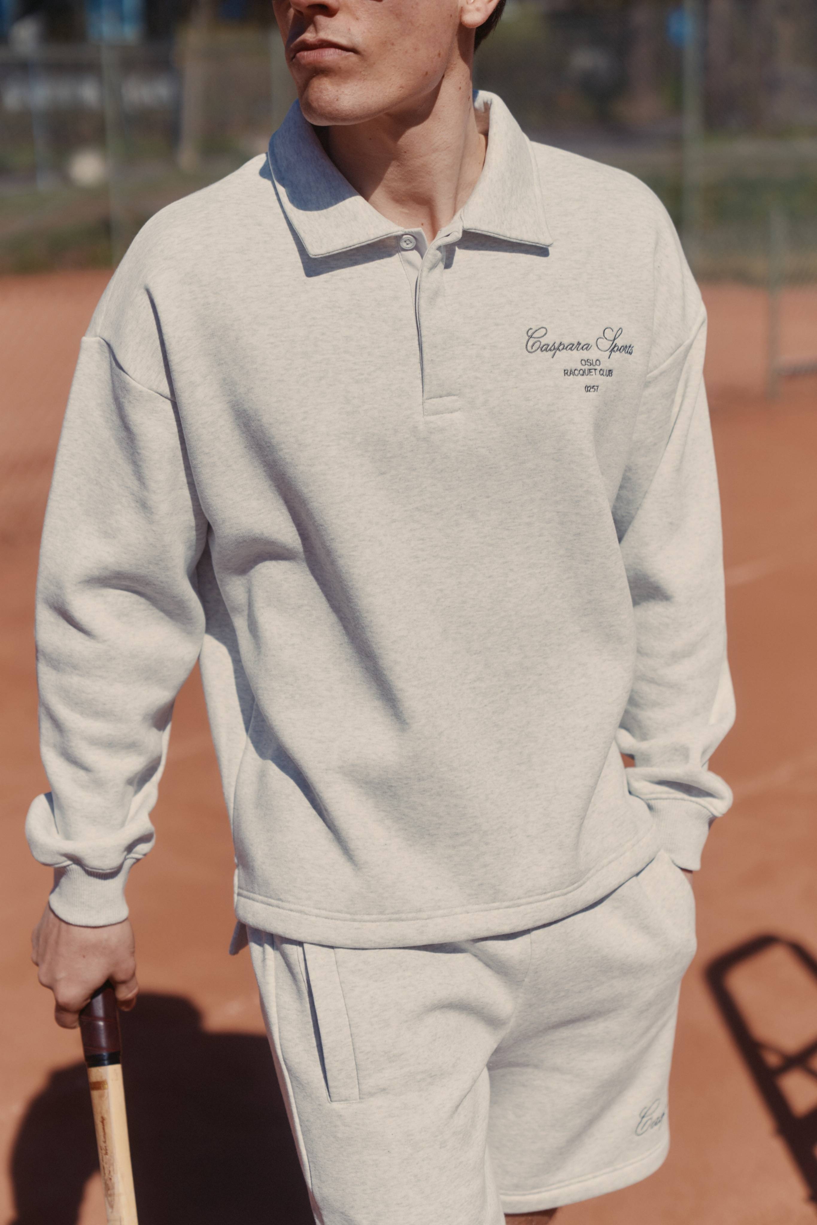 M. Racquet Club Rugby Shirt - Grey Melange